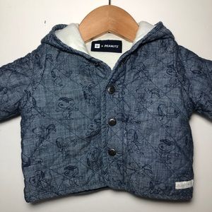 BABY GAP | Peanuts Snoopy Chambray Quilted Jacket
